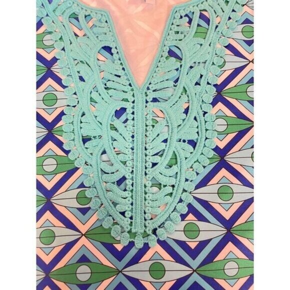 Tracy Negoshian Geometric Lace Front Stretch Dress XXS - Picture 4 of 5